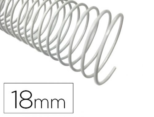 Espiral q-connect metalica branco 64 5:1 18mm 1,2mm caixa de 100 unidades , Q-connect , 155226 , 5705831171299